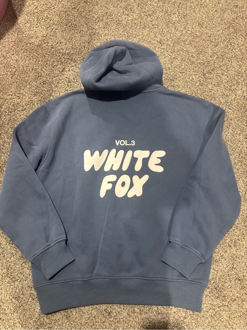 White Fox Boutique Dusty Blue Logo Hoodie
